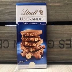 Lindt Les Grandes Milk Hazelnut Chocolate 150g