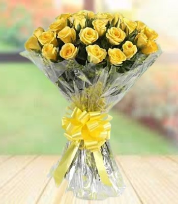 Sunny Smiles - 24 Yellow Roses Bouquet