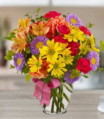 Mix Seasonal Flower Bouquet with Bupleuru