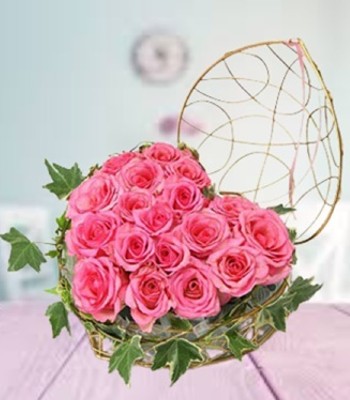 Dozen Pink Roses in Romantic Heart Shaped Box