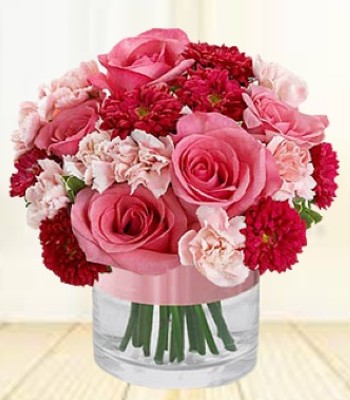 Yellow Rose Flower Bouquet - 8 Roses Hand-Tied