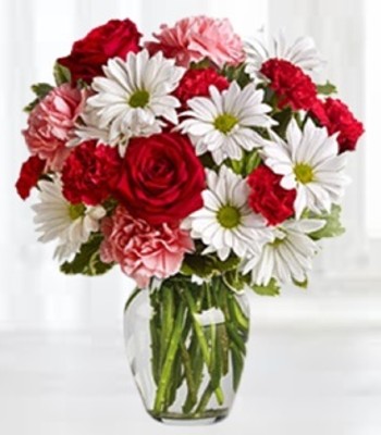 Carnations Daisy Chrysanthemums and Roses