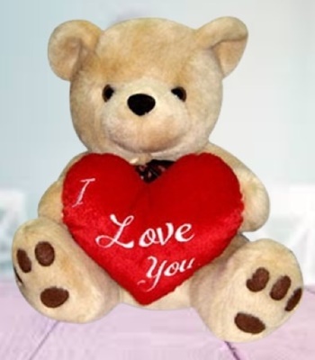 Brow Bear Holding a "I love You" Heart