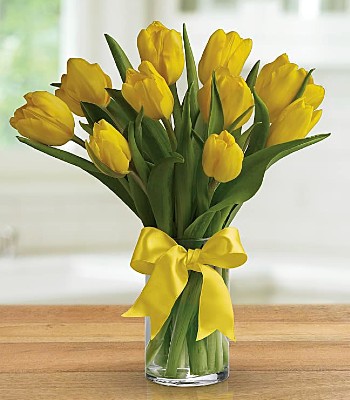Yellow Tulips - 10 Stem Yellow Tulip Bouquet