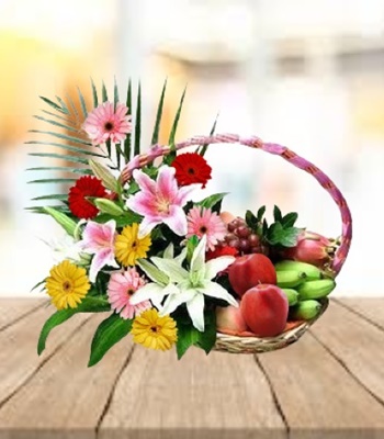 Charm Anyone - Flowers and Fruit Basket