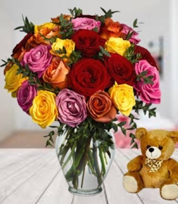 2 Dozen Mix Color Roses - Assorted Roses