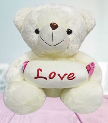 White Teddy Bear - Cuddly and Heartwarming Love Bear