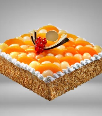 Peach and Longan Topping Fruit Cake - 246oz/700g - 