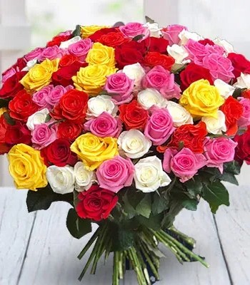Mix Tinted Roses 100 Mix Colored Assorted Roses | Flowers in UK