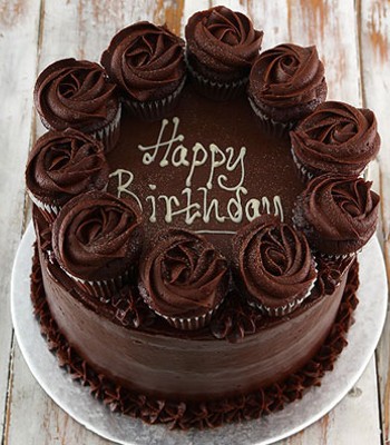 Chocolate Birthdya Cake With Personalized Name - 91.68oz/ 2.5kg