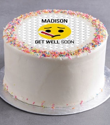 Vanilla Cake with Get Well Soon Message - 91.68oz/ 2.5kg