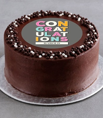 Congratulations Chocolate Cake - 91.68oz/ 2.5kg