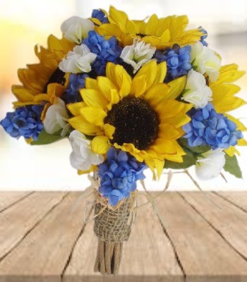 Sunflower Arrangement with Filler Flowers - Hand-Tied