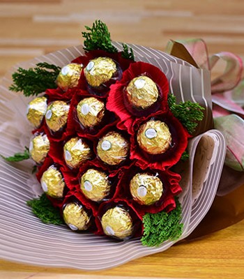 Ferrero Rocher Chocolate Bouquet - 24 pcs