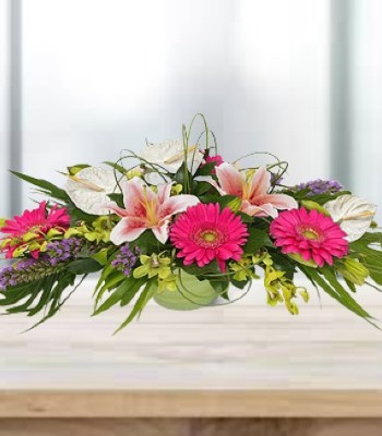 Pink and White Flowers Funeral spray