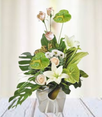 Mix Flowers - Rose, Anthurium & Orchid Bouquet