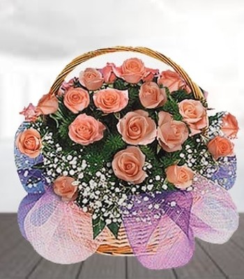 Eef Enchantment - Pink Roses with Baby's Breath Bouquet