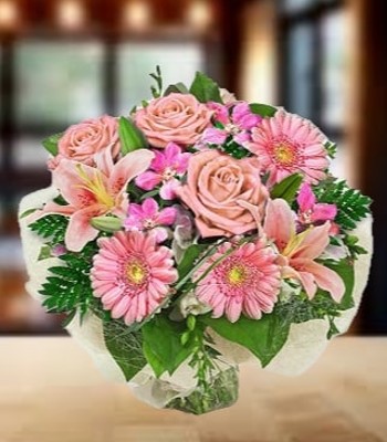 Mix Flowers - Gerberas Roses Lilies and Chrysanthemum