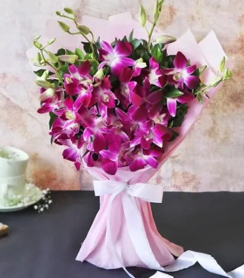 Thai Passion - Pink Orchids wrapped in Japanese Fancy Paper