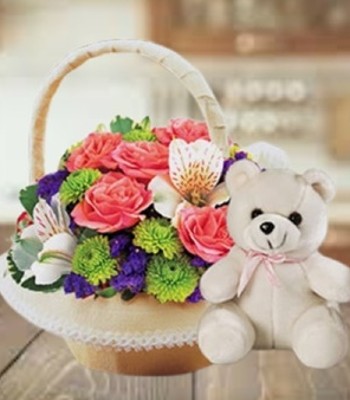 Biggu Houyou - Gorgeous Seasonal Flowers with Cuddly Teddy Bear