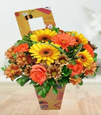 Any Occasion Bouquet with Paper Craft Vase & Photo Frame