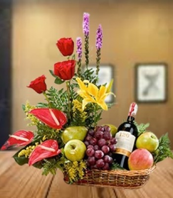 Flowers and Fruits Basket