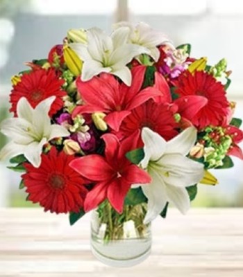 Lily and Gerbera Daisy Bouquet