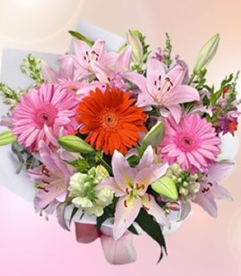 Sorry Flower Bouquet - Lily, Gerber Daisy and Snapdragon