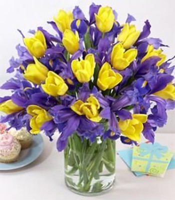 Iris and Lily Flower Bouquet