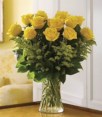 Yellow Roses - Dozen Yellow Rose Bouquet