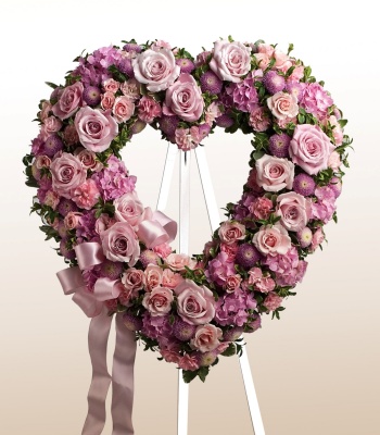 Pink Funeral Wreath