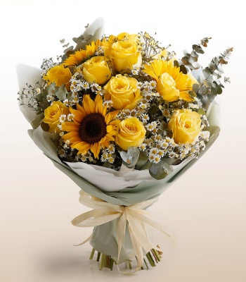 Sunflowers, Roses & Chamomile