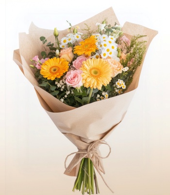 Yellow & Pink Mixed Bouquet