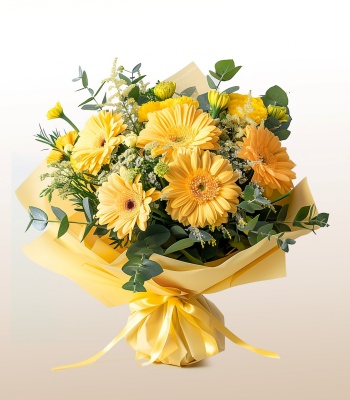 Yellow Gerbera Flower Arrangement