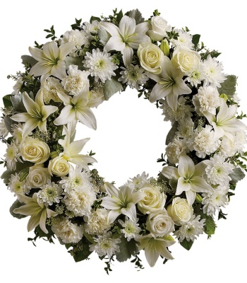 Circle of Peace - White Sympathy Wreath