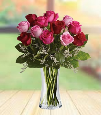 Red and Pink Rose Love Bouquet
