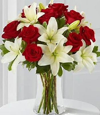 Valentine Rose and Lily Bouquet