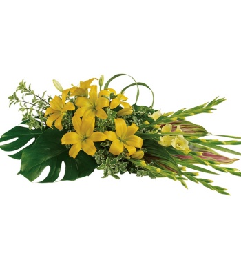 Sunshine Glow - Yellow Lilies & Gladiolus Bouquet