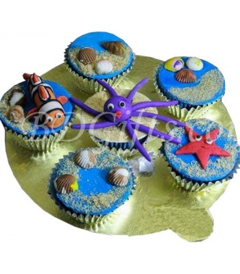 Cupcake Sea Themed