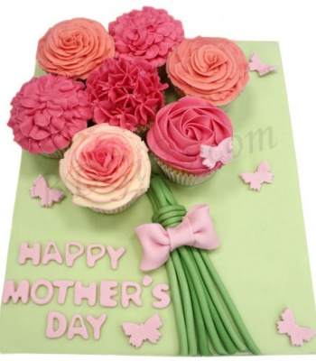 Mother's Day Cupcake Mixed Flower