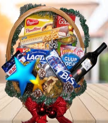 Christmas Gift Basket Snowman