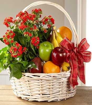Fruit & Flower Gift Basket