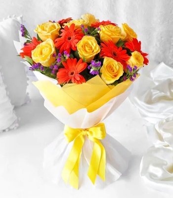 Yellow & Orange Flower Bouquet