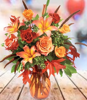 Fall Grandeur - Autumn Color Splendored Floral Arrangement