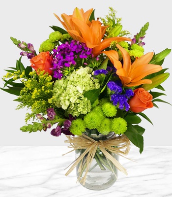 Autumn Days - Colorful Assorted Blooms