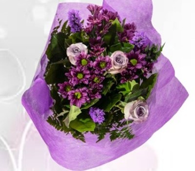 Purple & Lavender Mixed Seasonal Flowers Bouquet
