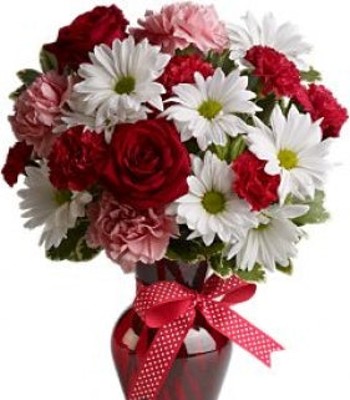 Hugs n Kisses - Daisy, Chrysanthemums, Carnations & Roses