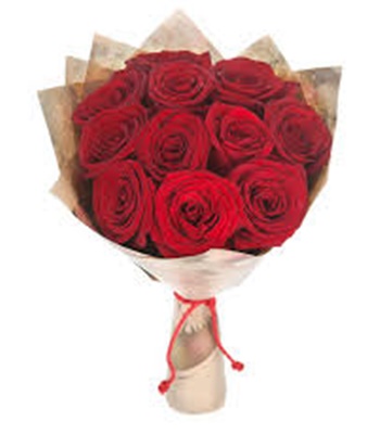 Dozen Classic Love Red Roses Hand-Tied