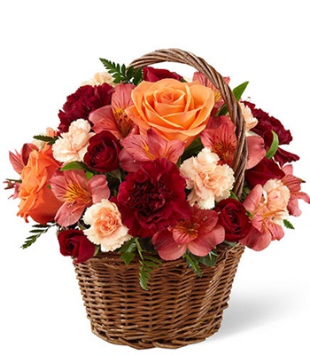 Happy Anniversary Amour Flower Basket
