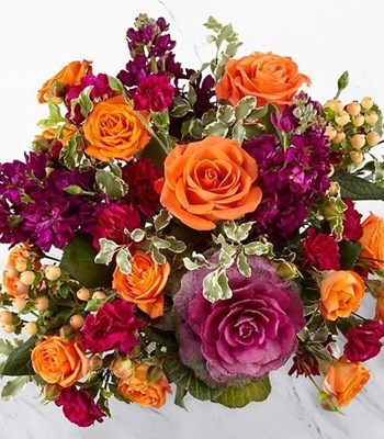Fall in Love - Orange and Purple Roses